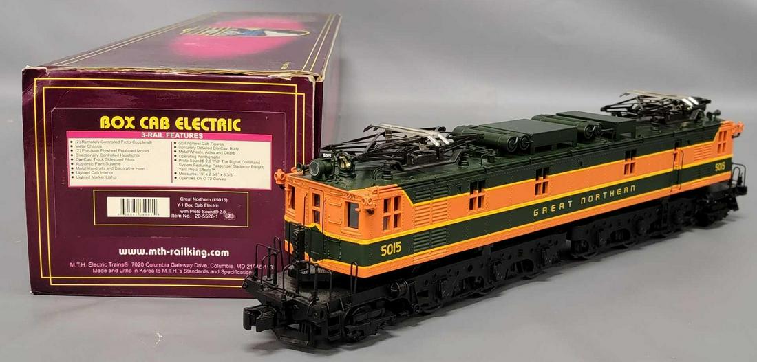 MTH O Gauge Great Northern #5015 Y-1 3-rail Box Cab Electric locomotive in original box (1 of 9)