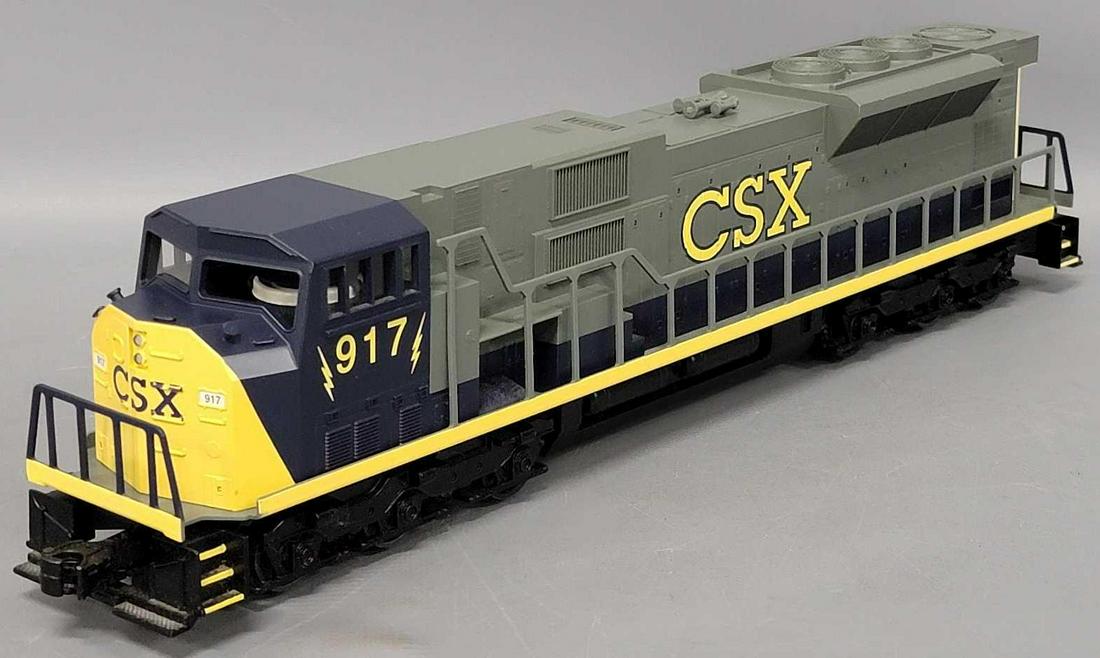 Williams O Gauge CSX SD90 diesel locomotive: Williams O Gauge CSX SD90 diesel locomotive, locomotive appears C7 with light run time, just a few very minor chips in detail paint.