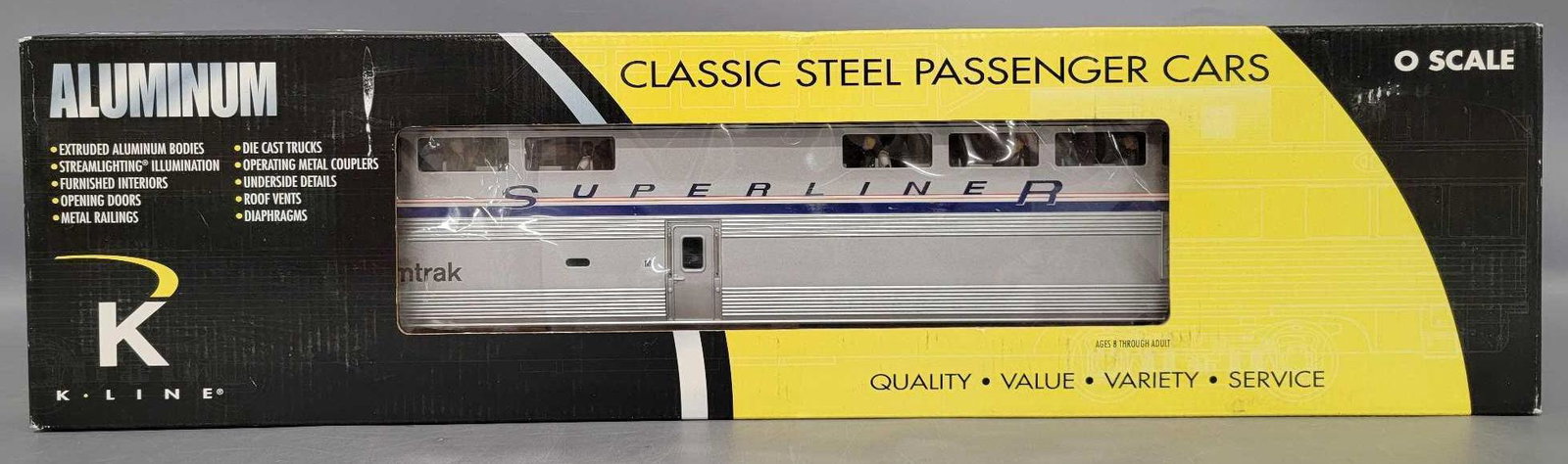 K-line O Gauge Amtrak extruded aluminum diner train car in original box (1 of 5)