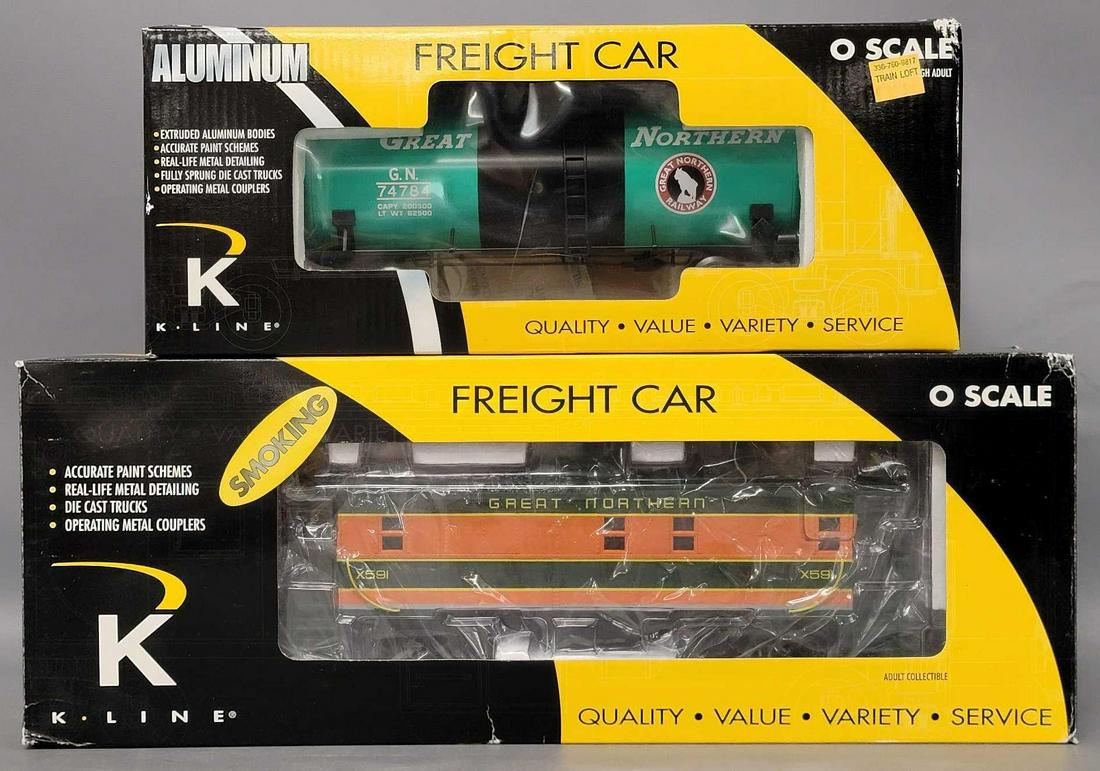 Two K-Line O Gauge train cars in original boxes (1 of 6)