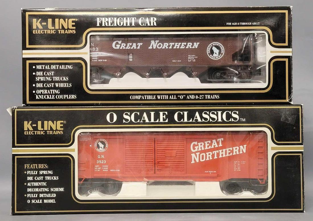 Two K-Line O Gauge train cars in original boxes (1 of 6)