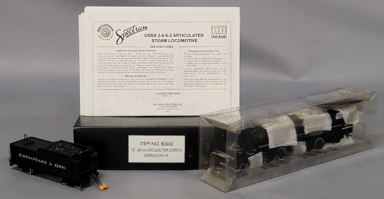 Bachmann Spectrum HO C&O USRA 2-6-6-2 articulated Steam Locomotive in original box (1 of 8)