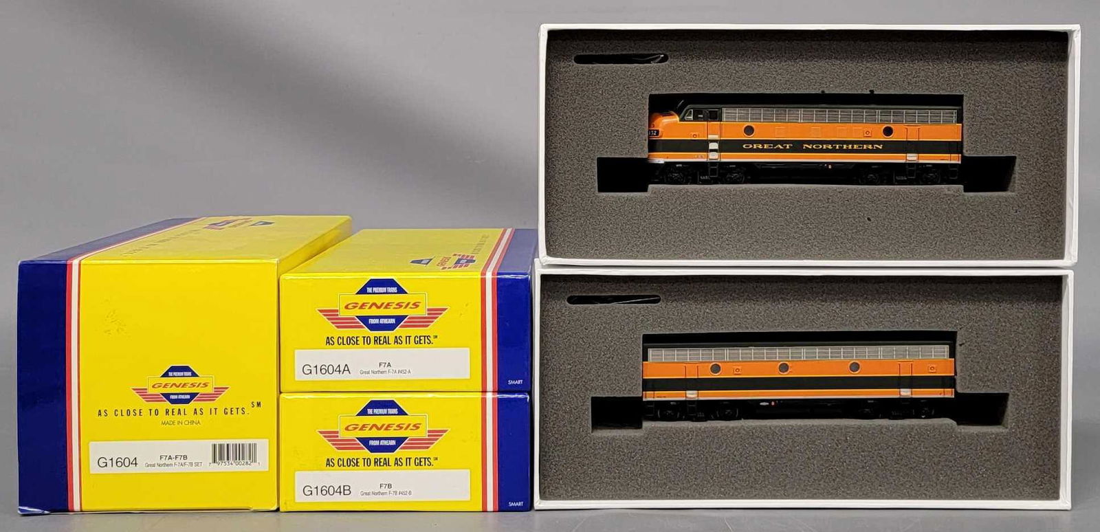 Athearn Genesis HO G1604 A/B GN F7A/B with MRC DCC Sound set in original box (1 of 8)