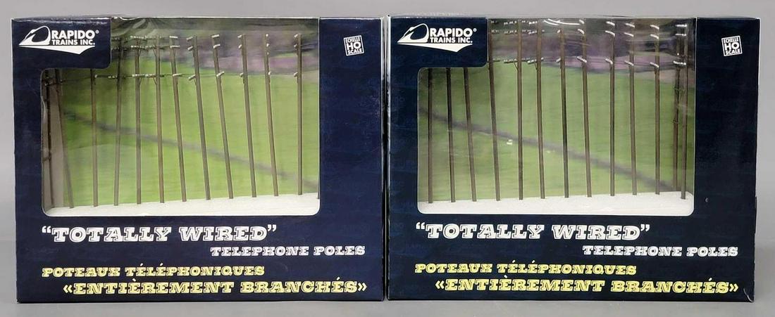 Two Rapido Trains in HO scale 300001 totally wired telephone poles in original boxes (1 of 6)