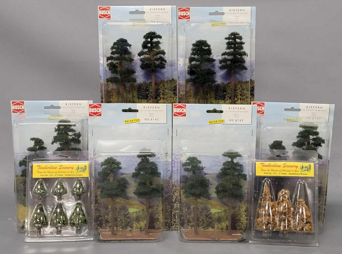 Eight Busch & Timberline Scenery HO scale landscaping trees factory sealed (1 of 5)
