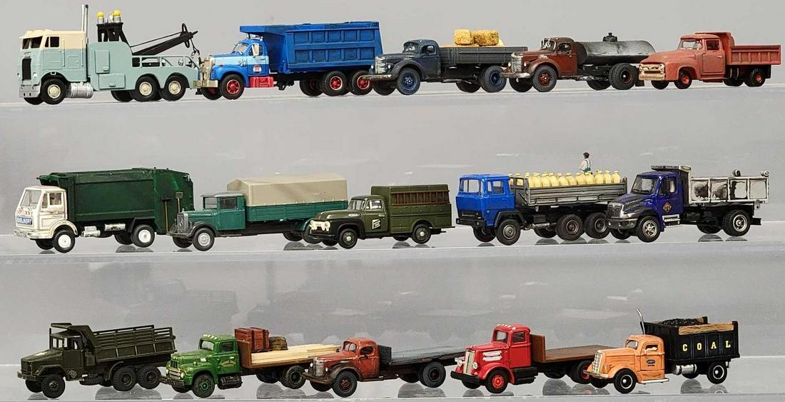 Fifteen mixed maker HO scale trucks (1 of 8)