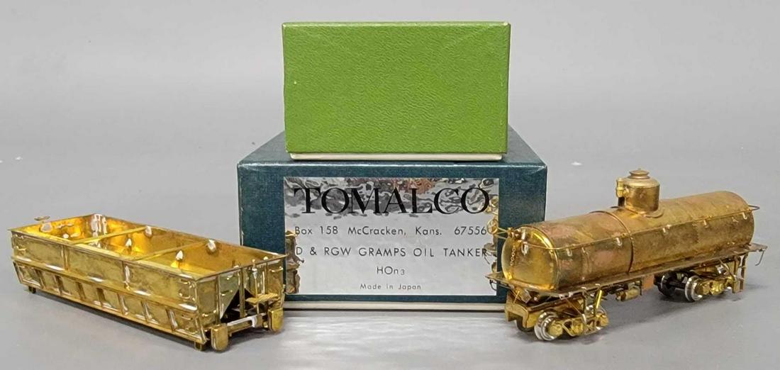 Two Brass HOn3 train cars in original boxes (1 of 9)