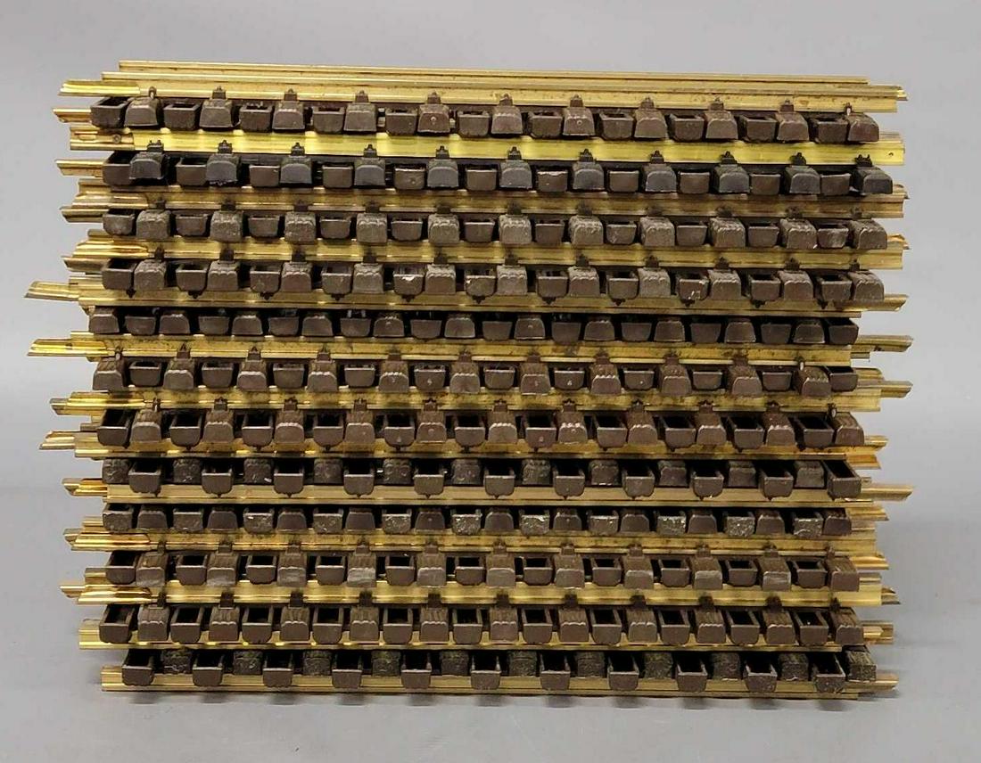 Twenty Four LGB brass G scale straight track used: Twenty Four LGB brass G scale straight track used, these were part of an outdoor set up, they are relatively clean and should work well with minimal cleaning, all are in excellent condition, no guaran