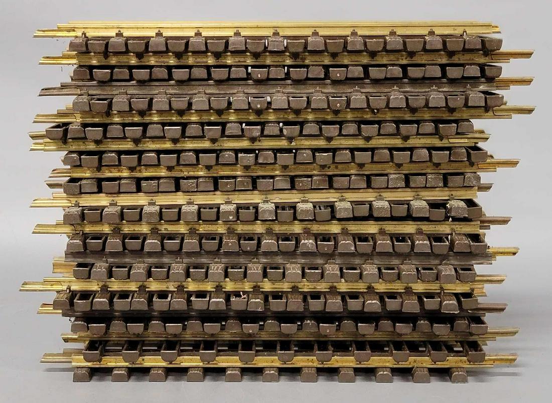 Twenty Four LGB brass G scale straight track used: Twenty Four LGB brass G scale straight track used, these were part of an outdoor set up, they are relatively clean and should work well with minimal cleaning, all are in excellent condition, no guaran