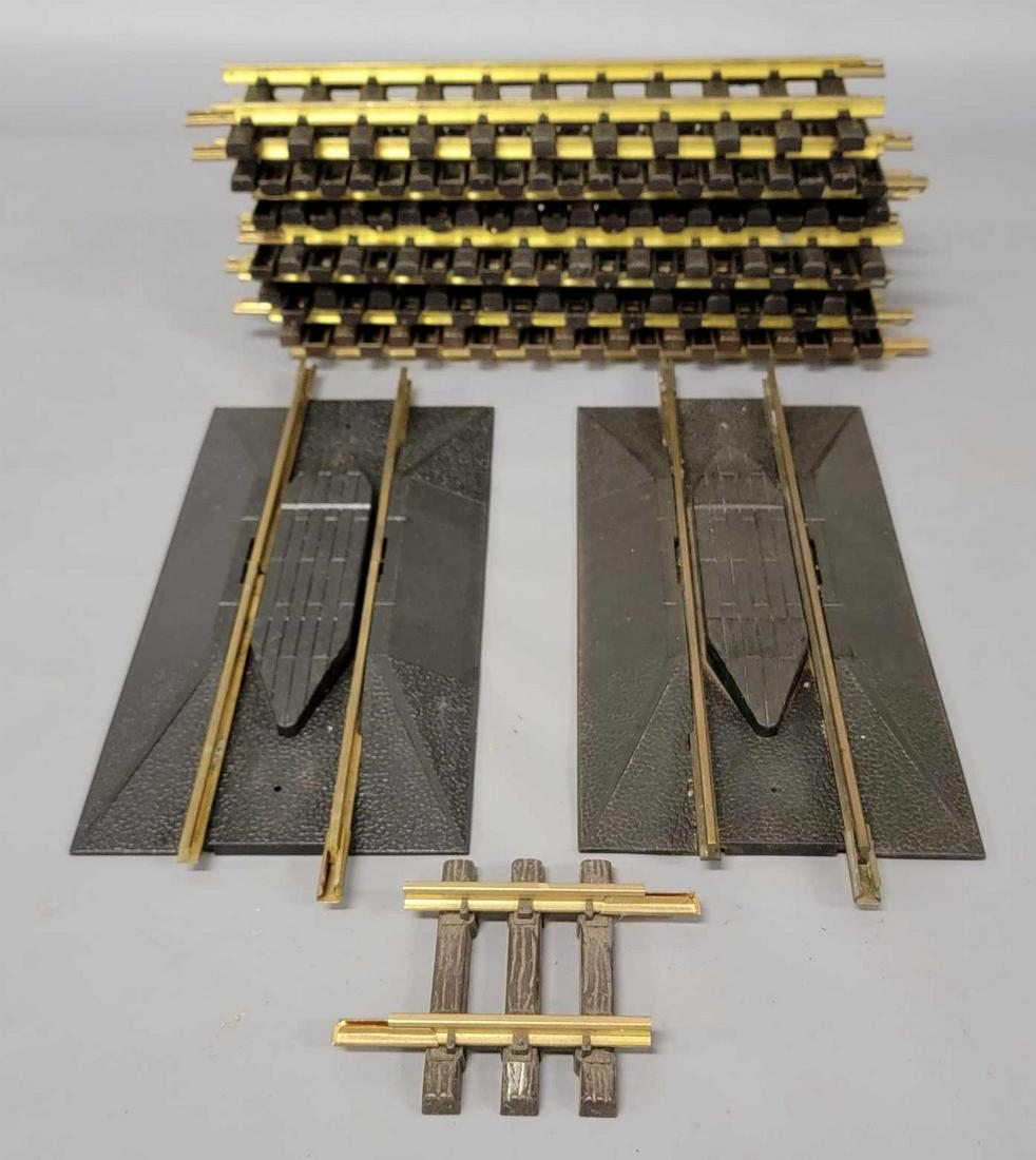 Fourteen assorted LGB & Aristo Craft brass G scale track pieces used (1 of 4)