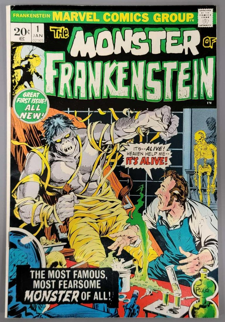 Marvel The Monster of Frankenstein #1 comic book (1 of 9)