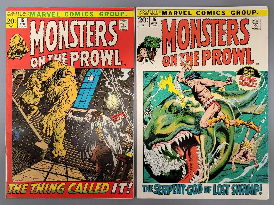 Two Marvel Monsters on the Prowl comic books #15 and #16 (1 of 7)