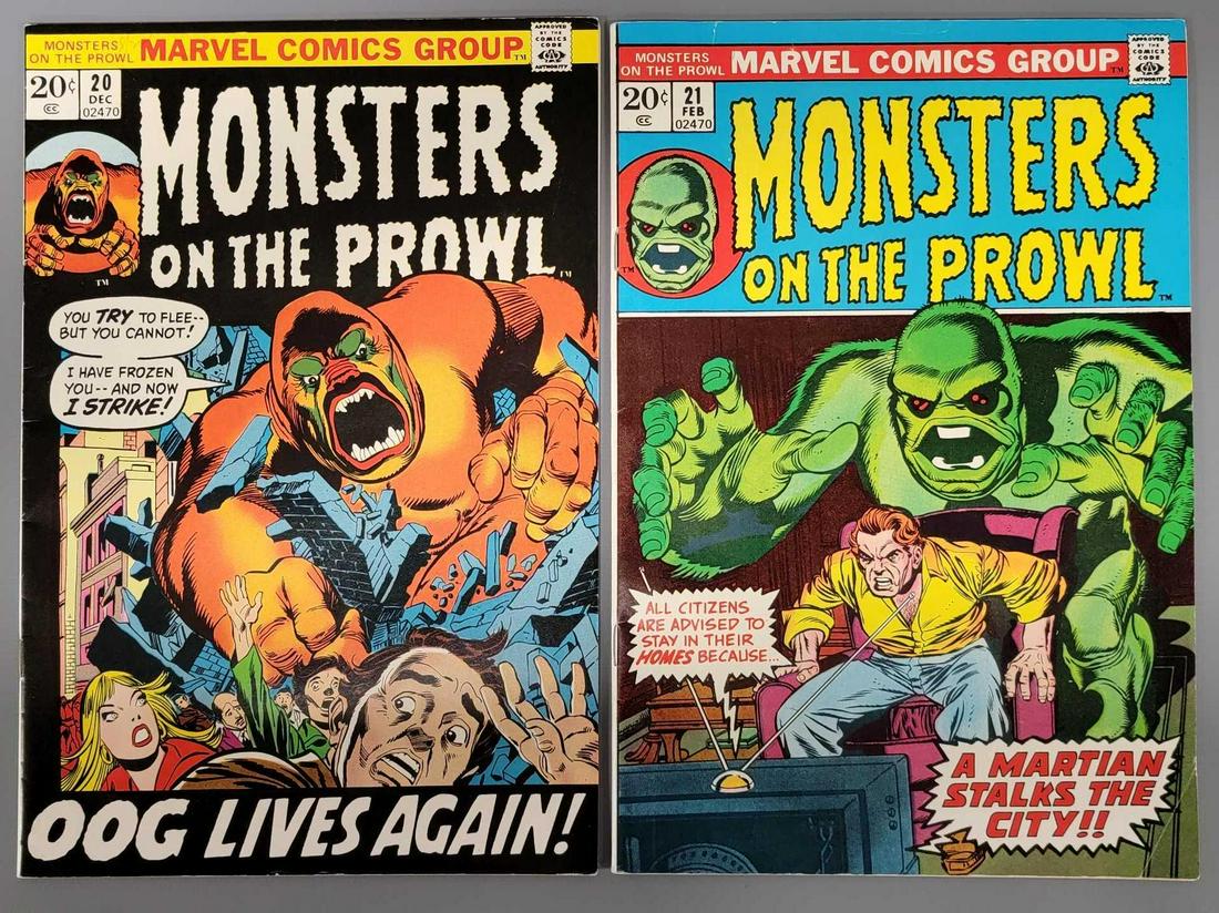 Two Marvel Monsters on the Prowl comic books #20 and #21 (1 of 7)