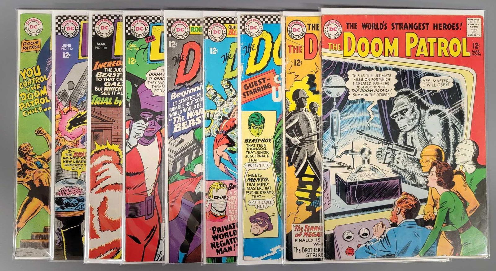 Nine DC The Doom Patrol comic books (1 of 4)