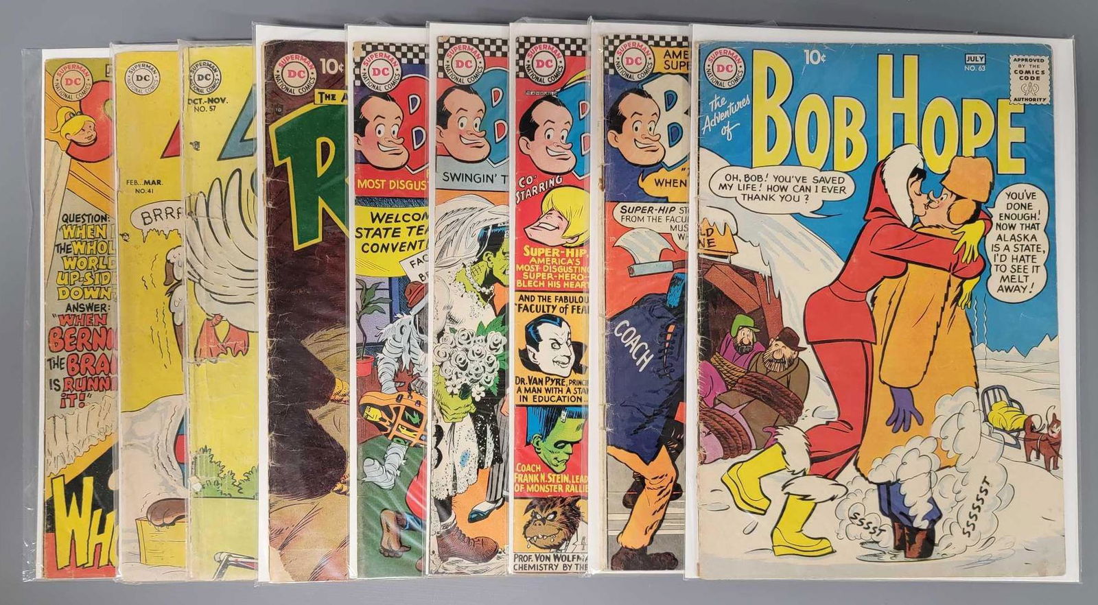Nine DC comics including Bob Hope (1 of 4)