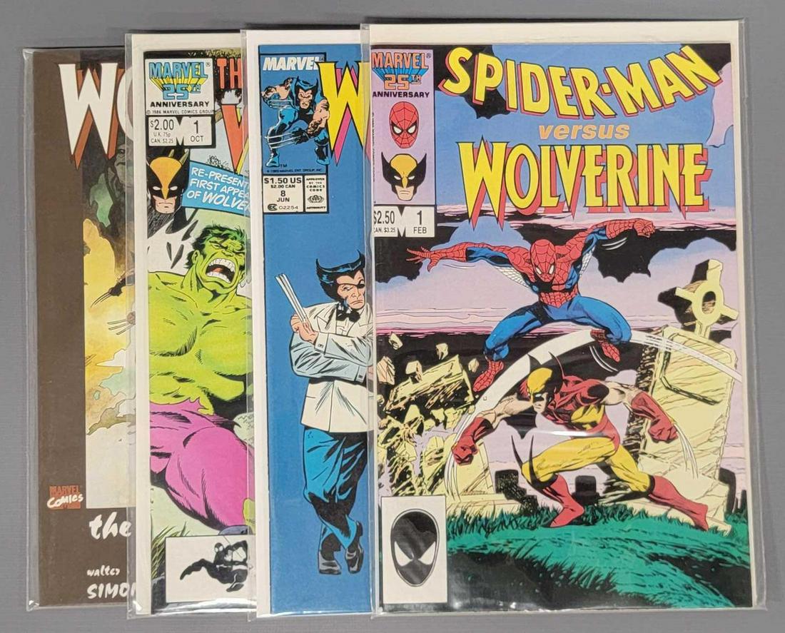 Four Marvel Wolverine Spider-man and  Hulk comics (1 of 5)