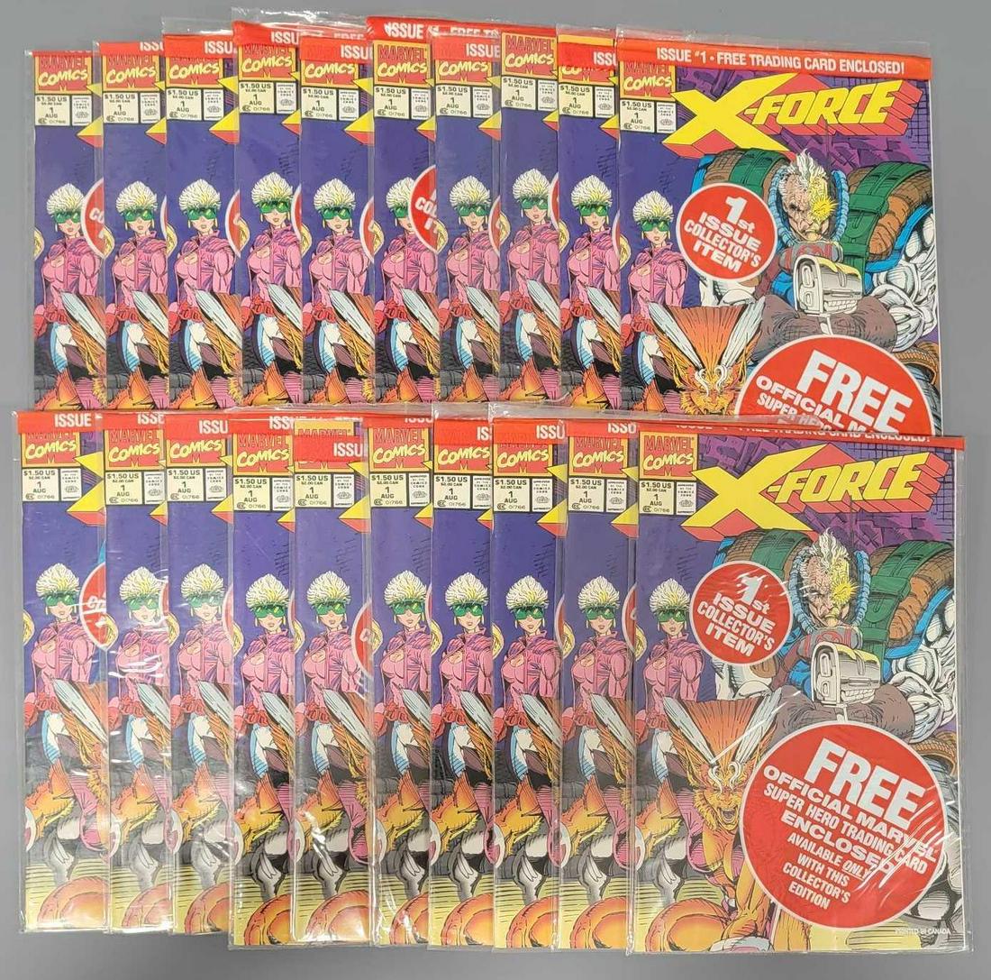 Twenty Marvel X-force #1 comics sealed in original baggies (1 of 3)