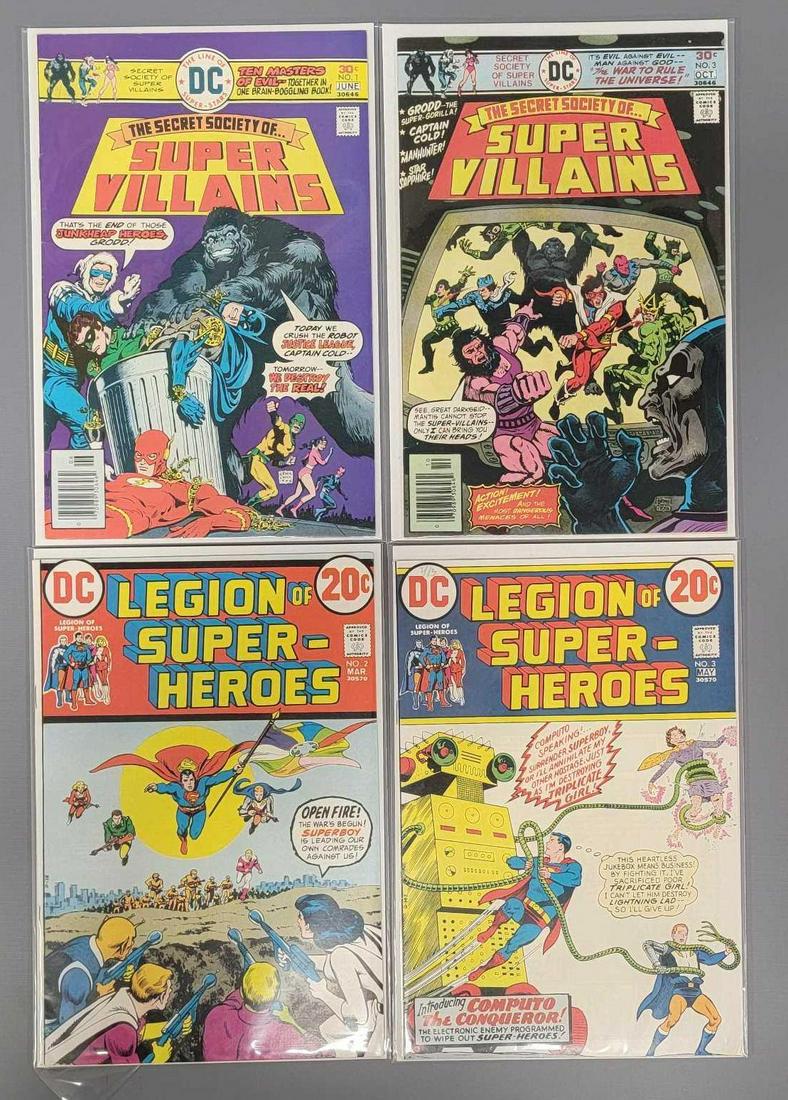 Four DC comics including Legion of Super Heroes and Secret Society of Super Villains (1 of 5)