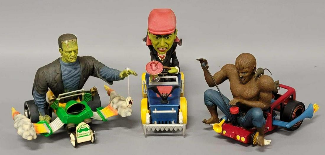 Three Pro built Polar Lights monster Flivvers and Dragster (1 of 7)