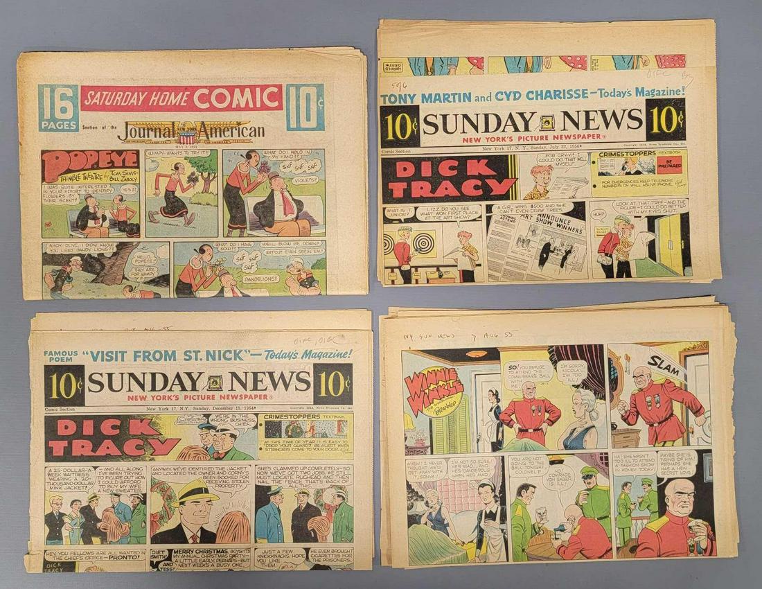 Collection of 1940s and 1950s Sunday comic strips (1 of 4)
