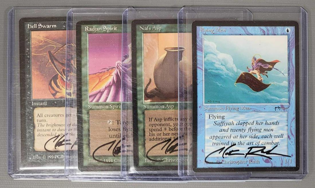 Four Magic the Gathering artist signed cards (1 of 6)