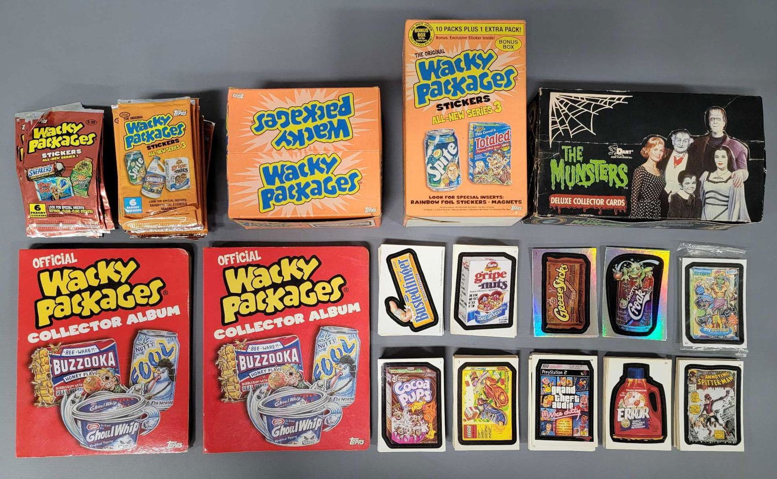 Collection of 1990s and 2000s trading cards  boxes and wrappers (1 of 7)