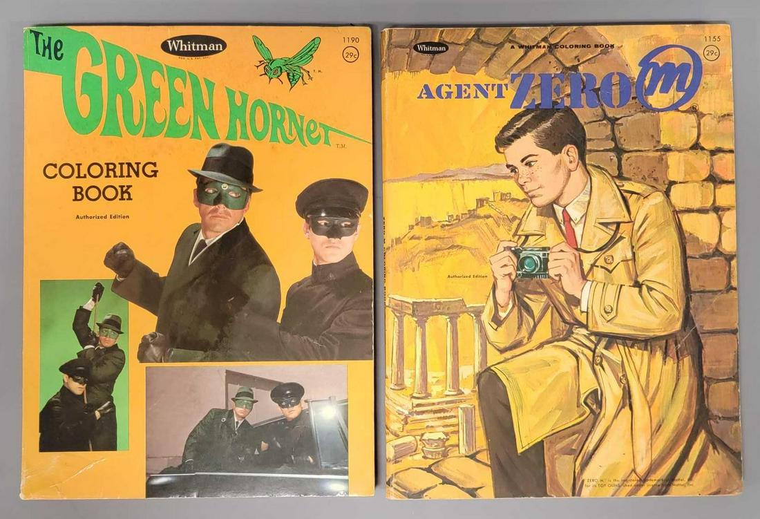 Two vintage Whitman Coloring books including the Green Hornet (1 of 8)