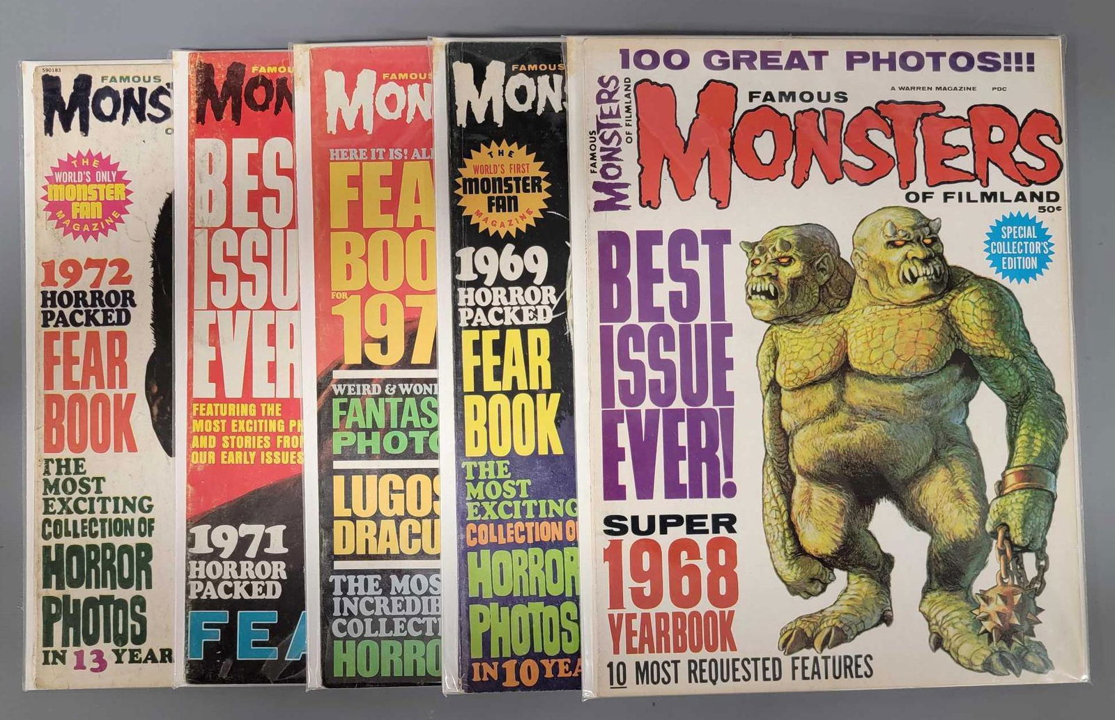 Five Famous Monsters of Filmland Annual Yearbook magazine issues 6-10 (1 of 3)
