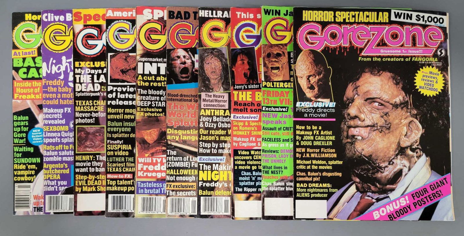Ten early GoreZone magazine issues (1 of 6)