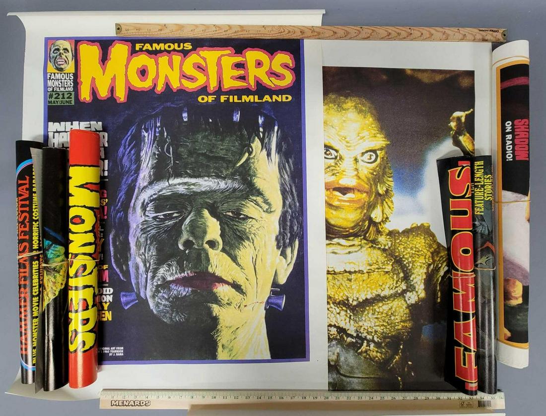 Collection of eight Monster posters (1 of 9)
