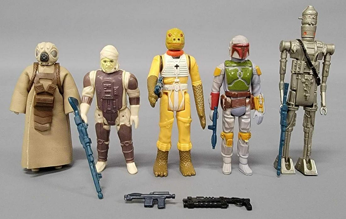 Five Star Wars Empire Strikes Back bounty hunter figures (1 of 5)