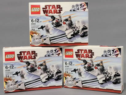 Three Lego Star Wars Snow Trooper Battle Packs #8084 factory sealed: Three Lego Star Wars Snow Trooper Battle Packs #8084 factory sealed, all three are excellent.