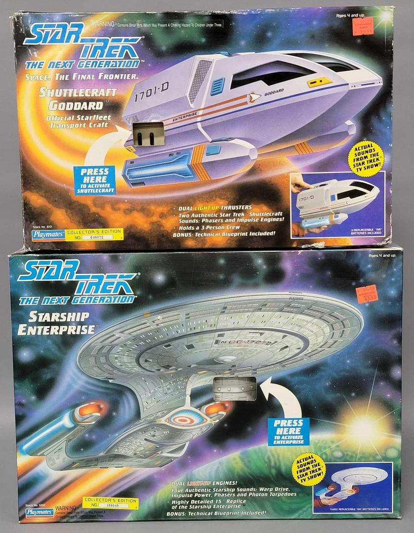 Two Playmates Star Trek The Next Generation Spacecraft in original boxes (1 of 6)