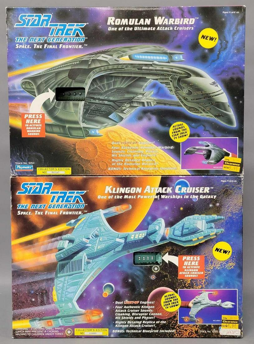 Two Playmates Star Trek The Next Generation Spacecraft in original boxes (1 of 6)