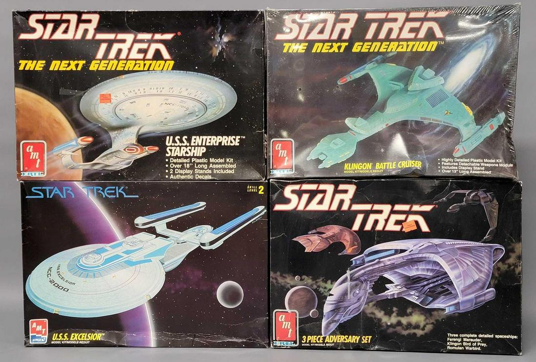 Four AMT Star Trek assorted ship model kits in original boxes (1 of 7)