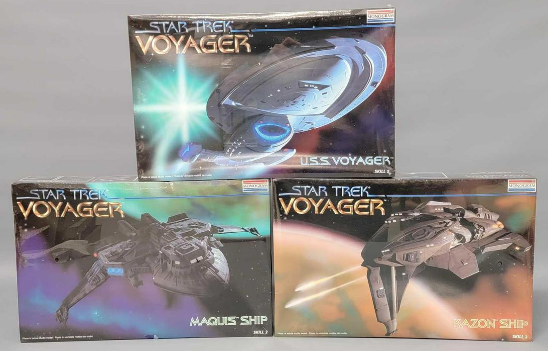 Three Monogram Star Trek ship model kits factory sealed (1 of 6)