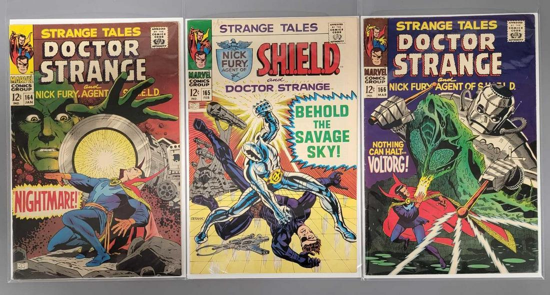 Three issues of Marvel Strange Tales 164-166 (1 of 4)