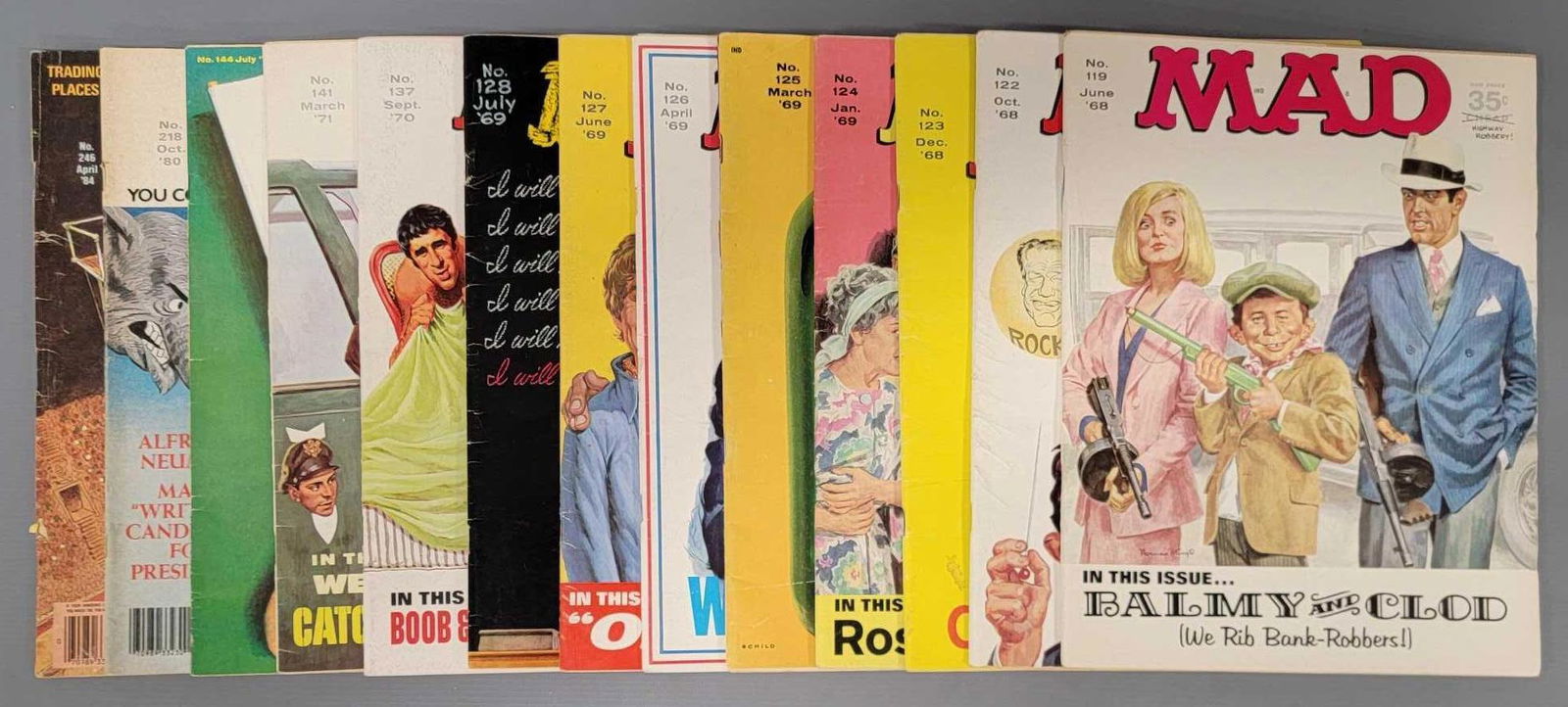 Twelve MAD Magazines 119 122-128 137 141 144 218 and 246 (1 of 4)