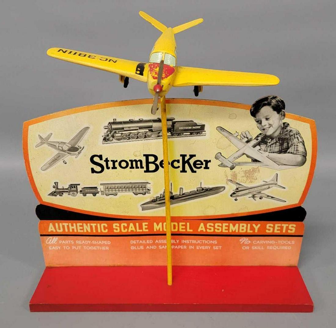 Vintage original Strombecker store display with plane model in original box (1 of 5)
