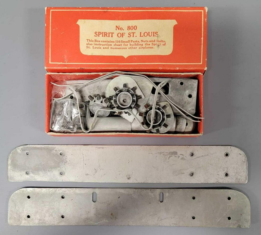 Rare 1920s Metalcraft No. 800 Spirit of St. Louis metal model plane kit (1 of 6)