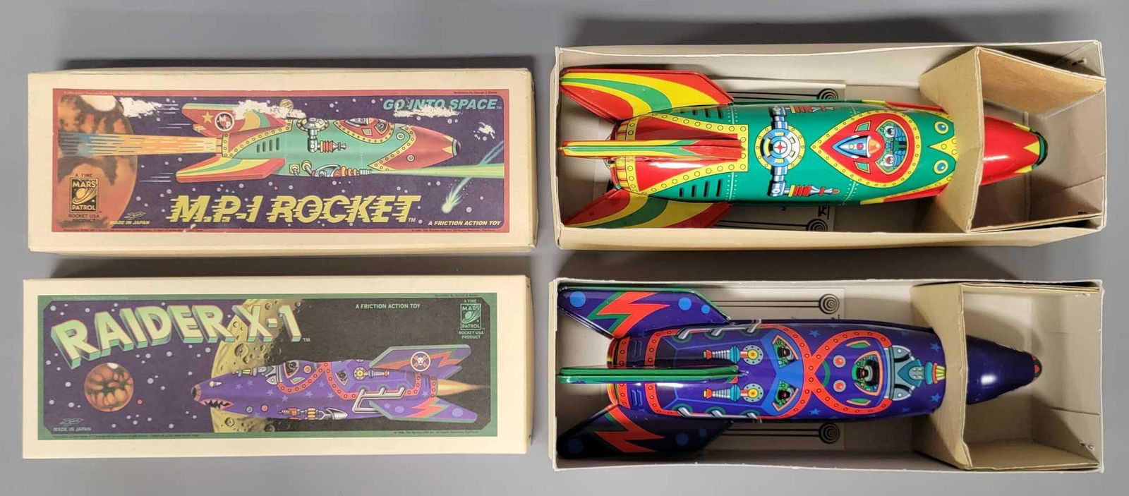 Two Mars Patrol tin toys in boxes (1 of 8)