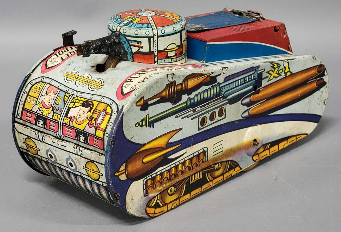 MARX Rex Mars Planet Patrol tin litho tank toy (1 of 9)