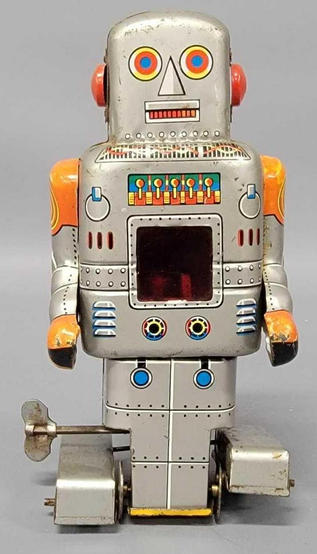 1966 Mechanical walking robot with spark - SY/Yoneya - Japan Tin Wind Up (1 of 6)
