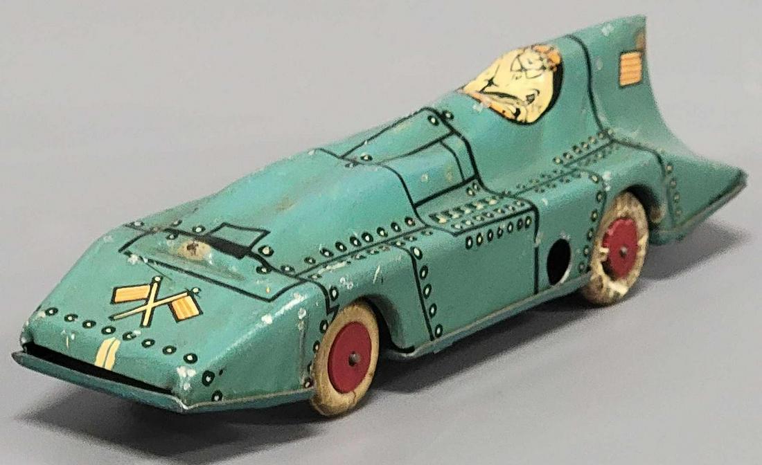 1930s Lindstrom tin litho windup land speed racer (1 of 7)