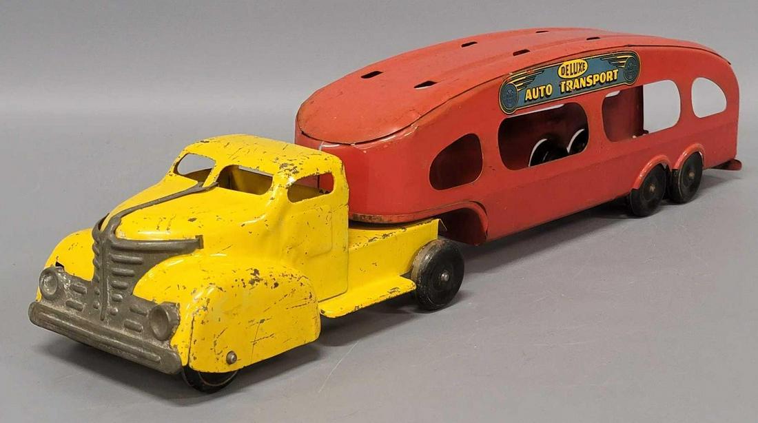 Marx pressed steel deluxe auto transport (1 of 8)
