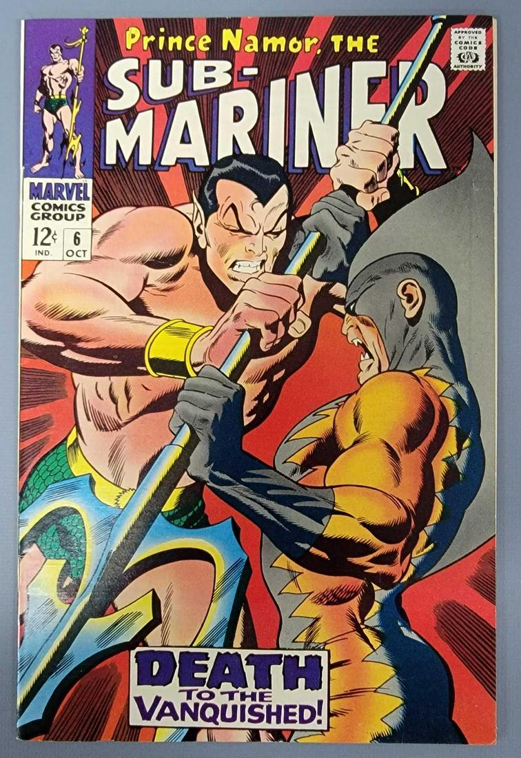 Marvel Sub-Mariner comic #6 2nd appearance of Tiger Shark (1 of 8)