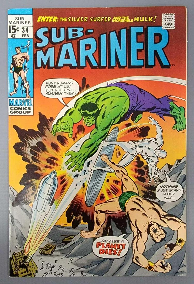 Marvel Sub-Mariner comic #34 Hulk Silver Surfer Defenders Prelude (1 of 8)