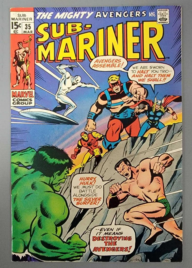 Marvel Sub-Mariner comic #35 2nd pre-Defenders (1 of 8)