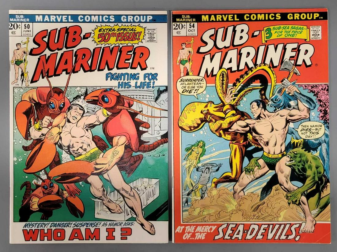 Two Marvel Sub-Mariner comics #s 50 and 54 (1 of 7)