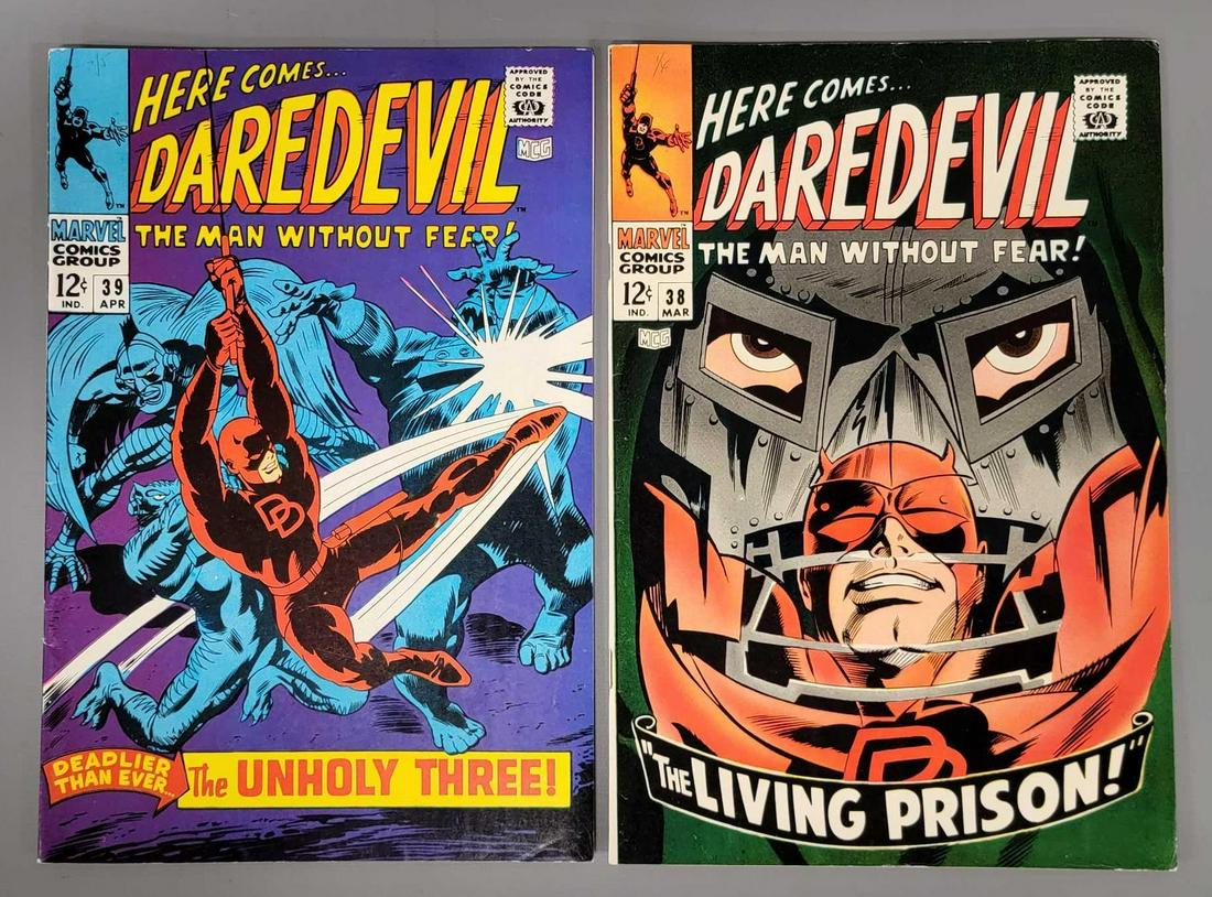 Two Marvel Daredevil comics #s 38 and 39 (1 of 7)